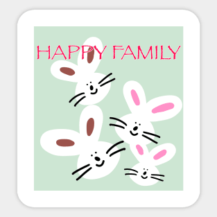 happy family Sticker